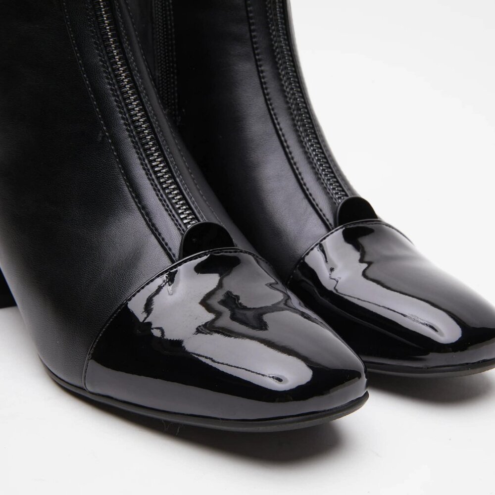 Azura Italian Mozza-B Boot | Black Patent Cap Toe | Go-Go Style | EU 37 / NIB - Picture 6 of 6